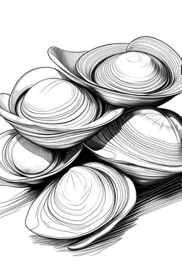 clams drawing