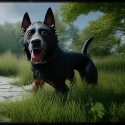 dog, , Unreal Engine 5, realistic, hyper detailed