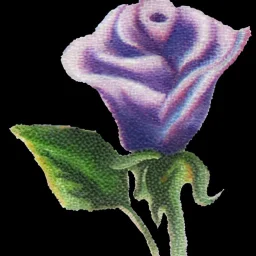 purple flower, painting