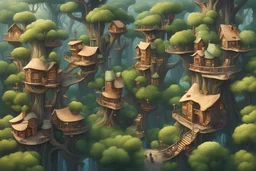 a city of treehouses