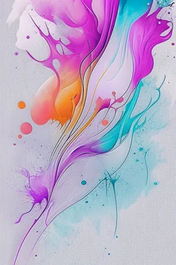 Abstract wet watercolor