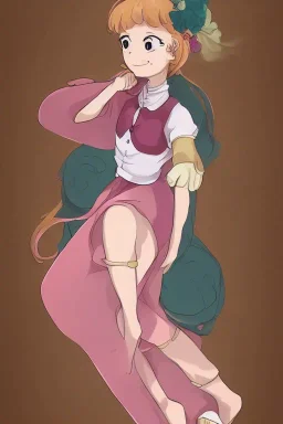 Portrait lady, full body shot, full-color medium shot FairyAcademia