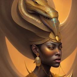 sango fantasy, fantasy magic, intricate, sharp focus, illustration, highly detailed, digital painting, concept art, matte, masterpiece head sexy Indonisian beauty black afro hair earth lady Golden alligator head Egyptian princess pyramid