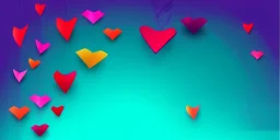 Vector Valentines day background banner - abstract panorama background