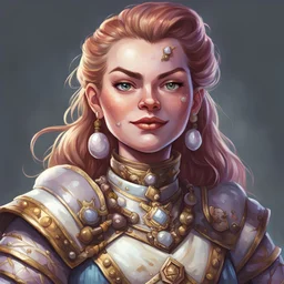dnd, portrait of pearl dwarf