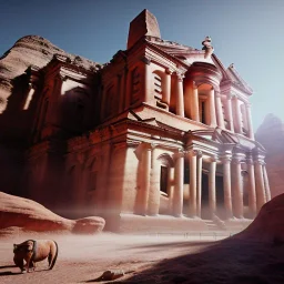 Petra + Ürdün, photo realistic, ultra realistic, unreal engine