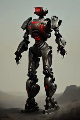 dark armor robot ai soldier mech dystopian scary gladiator predator monster