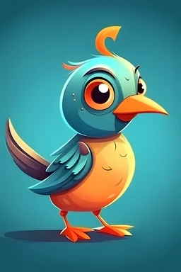 Cartoon stylized bird