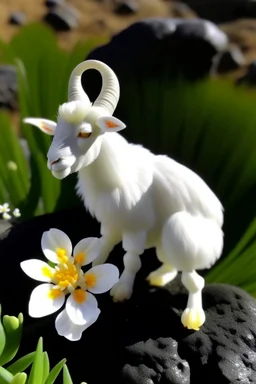 a gemse goat shape as a gemseroot flower