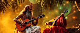 goa folk electronica trance, latin breaks, guitar, sitar, indian vibes, fsol, amazed guru