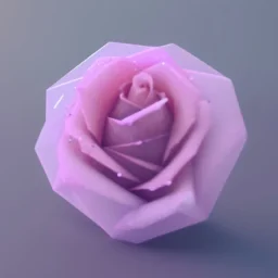 transparent multicolor crystal rose