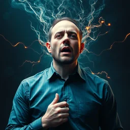 a metaphor of a man being controlled by his fear