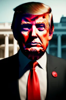 Ultra realistic image night, Donald trump zombie, suit, blood, torn arm, night, the walking dead style, dark ambient, highly detailed, White House background, concept art, unreal engine 5, ray tracing, RTX, ultra detail, volumetric lighting, high definition, high resolution.