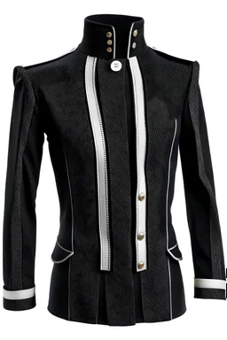 Men's convertible jacket from the middle with black sea jewelry and white background
