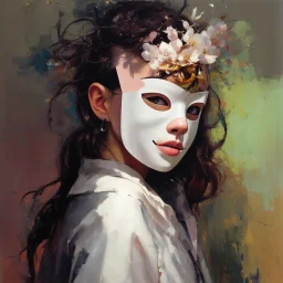 girl with a mask Thomas Wells Schaller