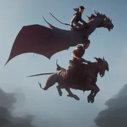 casey Neistat riding a dragon, photorealistic, by Greg rutkowski