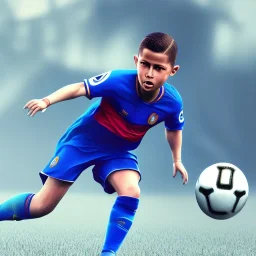 Christiano Ronaldo as a child, 3d art