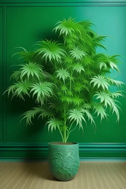 Weedplant in artdecò