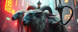 rasta sheep rat king, cyberpunk setting