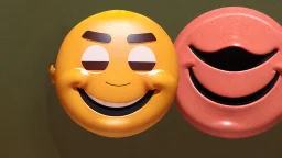 smiling emoji with big grin showing teeth