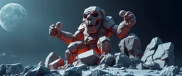 hi poly rock golem