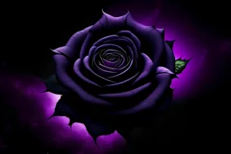 Create black rose and purple background