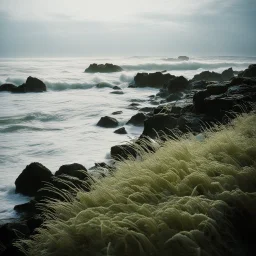 [very impressive high res masterpiece in Kodak Eastman 5247, scene by László Krasznahorkai] My sister, by the chiming kinks Of the Atlantic Ocean, takes in light. Beyond her, wreathed in algae, links on links Of breakers meet and disconnect, foam through bracelets Of seabirds.The wind sinks. She does not feel the change At once. It will take time. My sister, Stirring briefly to arrange Her towel, browns like a chicken, under fire.