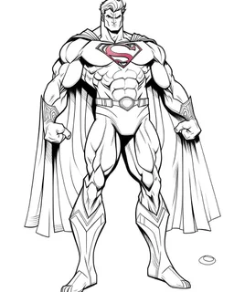 real massive Superman symble, coloring page, no leaves, full body (((((white background))))), only use an outline., real style, line art, white color, clean line art, white background, Sketch style