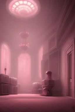 Backrooms, pink, creepy