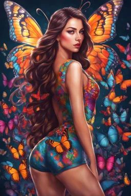 Full body Beautiful lady butterfly colorful art conceptual, amazing artwork, hyper detailed, ultra maximalist quality, 12k