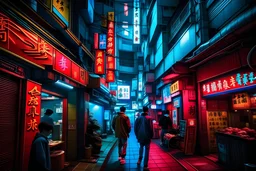 In the heart of the bustling city street, amidst the neon glow and cacophony of urban life, two rival Taiwanese gang factions, each comprising 10 members, stand poised for confrontation. The narrow alleyway, flanked by towering skyscrapers adorned with vibrant billboards, serves as the arena for their impending clash. The air is thick with tension as the gangsters, clad in street-smart attire and armed with an array of weapons, lock eyes with their adversaries. Graffiti-covered walls bear witnes