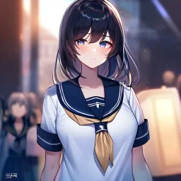 Clear focus, High resolution,{{masterpiece}}, {{ultra detailed}}, {ultra quality}, {dramatic shadows}, {cinematic lighting}, intricate expression, wearing a sailor uniform