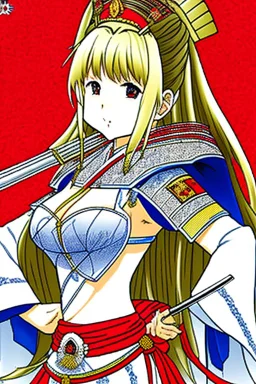 Manga Yui Hatano dressed as a samurai