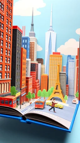 A children story 3D Pop-up story book of New York city