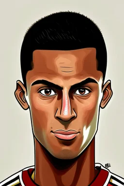 Cristiano Ronaldo Portuguese football player .cartoon 2d