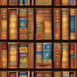 game texture beautiful colorful wooden bookshelves block tileable close up two rows