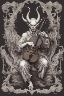 The violin demon, fantasy