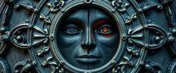 close up portrait of a voodoo double mirror soul gate