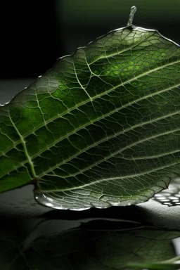 Organic leaf became metal