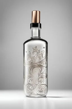 FANCY COSMETIC BOTTLE ON WHITE BACKGROUND