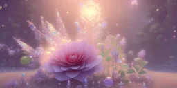 crystal subtle flower in a galactic ambiance beautiful fairy, transparent, delicate colors, in the foreground, full of details, smooth，soft light atmosphere, light effect，vaporwave colorful, concept art, smooth, extremely sharp detail, finely tuned detail, ultra high definition, 8 k, unreal engine 5, ultra sharp focus