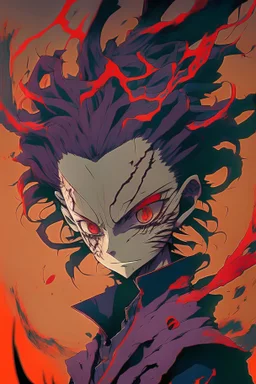 Tanjiro in the form of a demon from the Demon Slayer anime