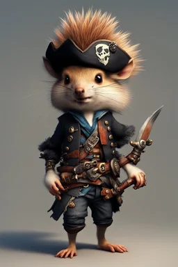 squirrel hedgehog mix humanoid pirate