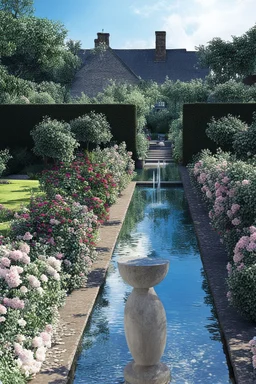 landscape design in romantic, modern and fabulous style and pastel tones
