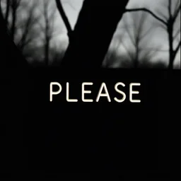 photograph, the word 'PLEASE' in the style of photographer Jack Moebes