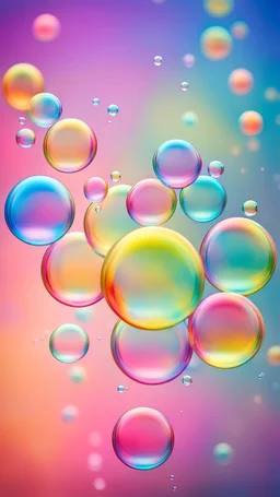 Soap bubbles on a beautiful background