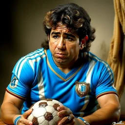 Create a highly realistic 3D scene. An detailed Realistic of Play Football Diego Maradona transforming her into a woman with the same specifications as the attached image. The method of transforming the painting in full detail. A comedic and funny touch. Ultra wide angle. Extremely realistic fine details. Highly realistic detailed display. Great full presentation and amazing drawing style. Transfer the full detailed drawing of the image at a wide and precise angle. Inspiri