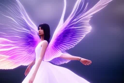 beautiful fairy very etheric , delicate colors, transparent wings, beautiful glamour dress, ultra sharp focus, 8k, unreal engine 5, extremely sharp detail, light effect, soft light atmosphere