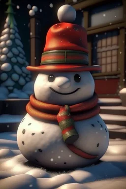 christmas snowman photo realism