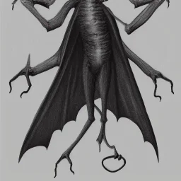 Russian Orthodox vampire bat with long arms